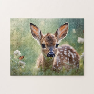 Puzzle cerf de bébé dans la nature