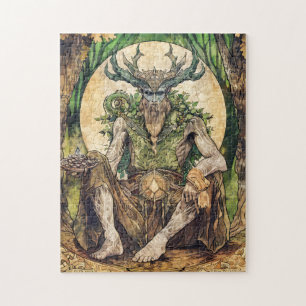 Puzzle Cernunnos Dieu celtique cornu de la nature