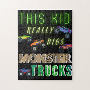 Puzzle Cet Enfant A Vraiment Digéré Des Camions Monster