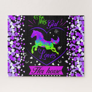 Puzzle Cette fille adore son cheval  