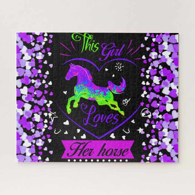 Puzzle Cette Fille Aime Son Cheval (Horizontal)