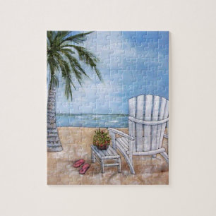 Puzzle Chaise d'Adirondak sur la plage de Wrightsville
