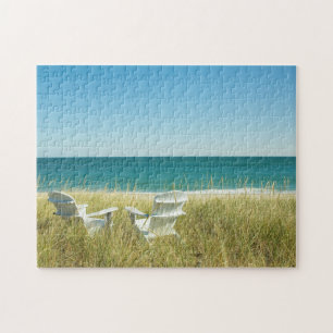 Puzzle Chaises d'Adirondack dans les dunes