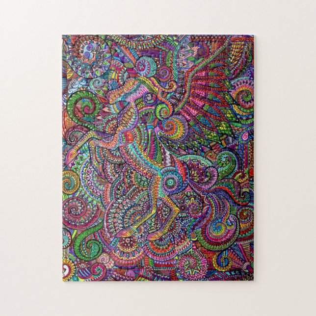 Puzzle Challenging Jigsaw Unicorn Mandala (Vertical)