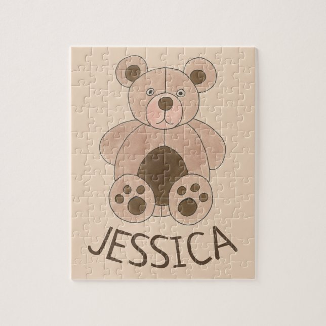 Puzzle Chambre à coucher pour enfant Nom de l'ours en pel (Vertical)