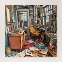 Chambre Rétro Vintage Colorée à l'Aquarelle Unique