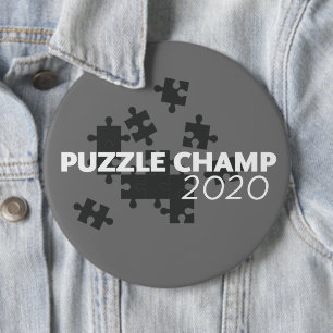 Puzzle Champ 2020 6 Inch Round Button