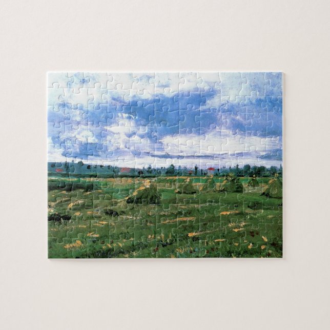 Puzzle Champ de blé avec meules de Vincent van Gogh (Horizontal)