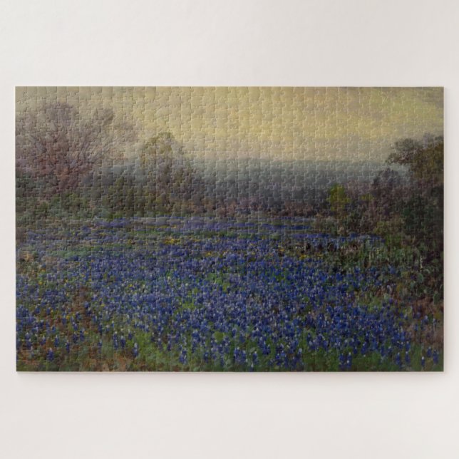 Puzzle Champ de fleurs de bleuets (paysage rural) (Horizontal)