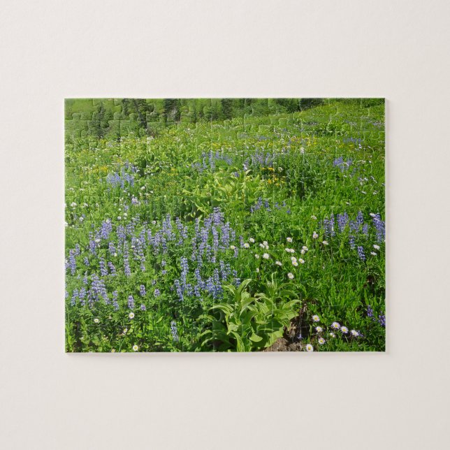 Puzzle Champ de Fleurs sauvages au Mont Rainier (Horizontal)