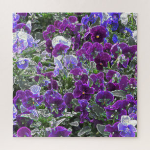 Puzzle Champ De Fleurs Violettes 8420 Pansies