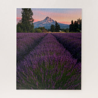 Puzzle Champ de Lavande de l'Oregon surplombant le mont H