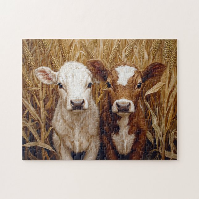 Puzzle Champ de maïs de Vache mûre (Horizontal)