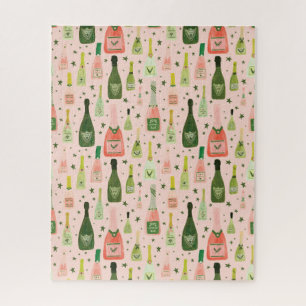 Puzzle Champagne rose et Motif des étoiles