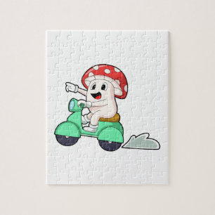 Puzzle Champignon comme motard avec Scooter.PNG