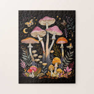 Puzzle Champignons de Whimsical papillons de nuit et lune