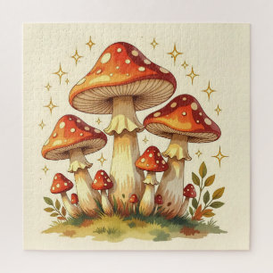 Puzzle Champignons Rétro Cottage Core