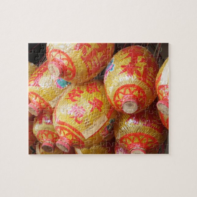 Puzzle Chanceux Lanternes en papier chinois (Horizontal)