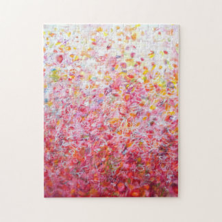 Puzzle Chanson d'amour - Peinture Abstraite rose