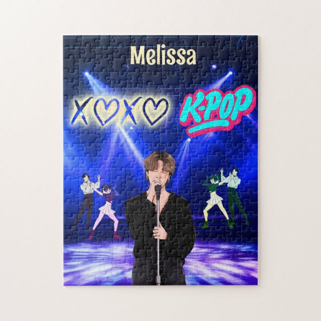 Puzzle Chanteur K-Pop sur scène XoXo Love K-Pop Music Cus (Vertical)