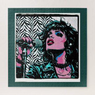 Puzzle Chanteur Pop Art Rose Clair Punk Rocker Amateurs d
