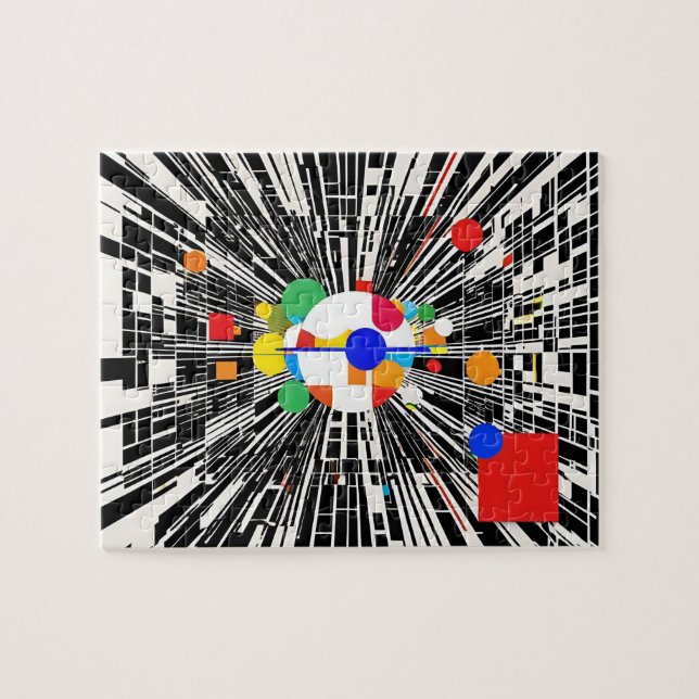 Puzzle Chaos Vibrant : Danse couleur Abstraite (Horizontal)
