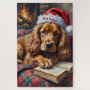 Puzzle Chapeau de Noël pour Cocker Spaniel pour le temps