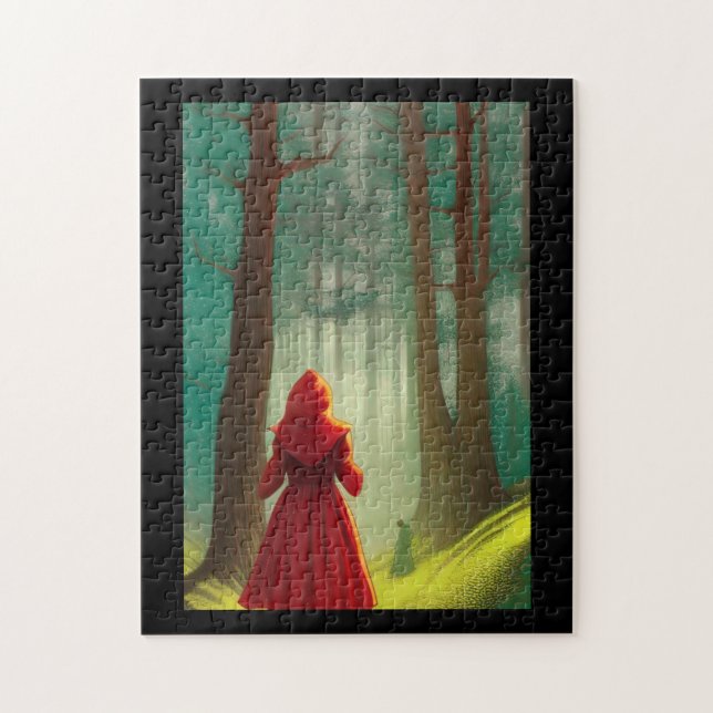 Puzzle Chapeau rouge dans la voix de chaton de la forêt (Vertical)