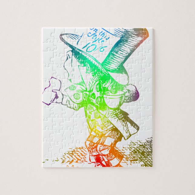 Puzzle Chapelier fou psychédélique Alice Trippy (Vertical)