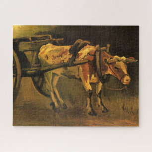 Puzzle Chariot avec boeuf rouge et blanc (Vincent van Gog
