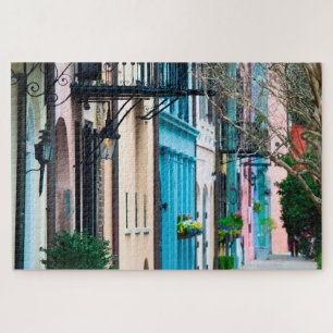 Puzzle Charleston Caroline du Sud Maisons Rainbow Row