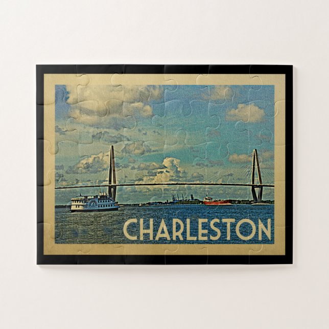 Puzzle Charleston Vintage voyage de la Caroline du Sud (Horizontal)