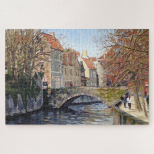 Puzzle Charmant vieux pont sur le canal de Bruges Pittore