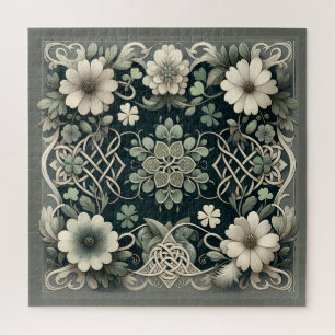 Puzzle Charme floral du trèfle celtique