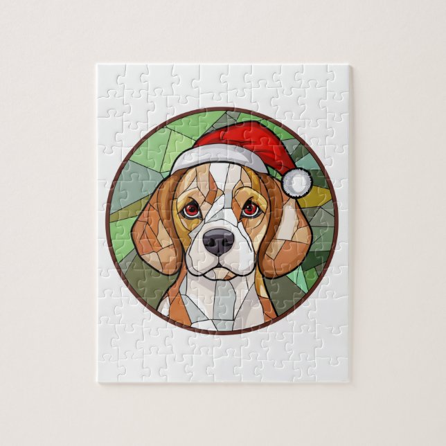 Puzzle Charming Canine Cheer : Noël à thème Beagle (Vertical)