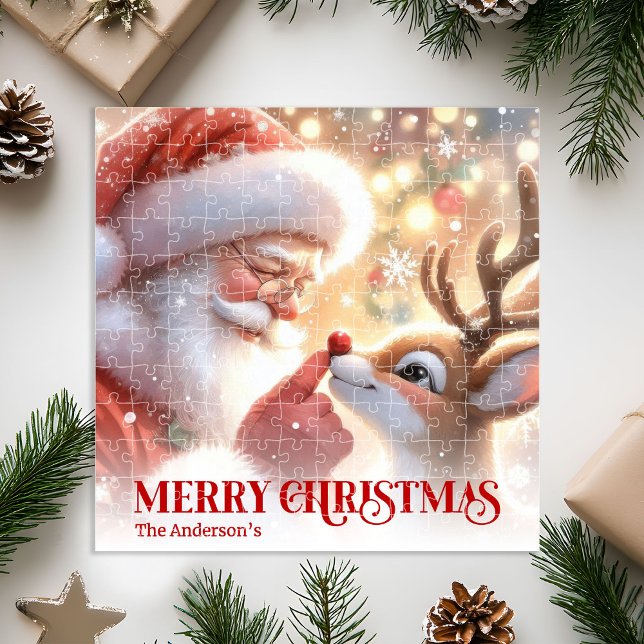 Puzzle Charming Santa Claus Rudolph Personalized Kids Gif (Charming Santa Claus Rudolph Personalized Kids Holiday Puzzle

)