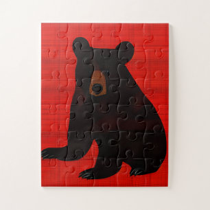 Puzzle Charming Story Book Black Bear Cub
