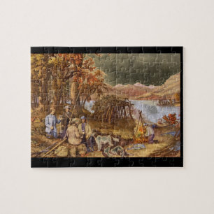 Puzzle Chasse, pêche et Forest_Engravings