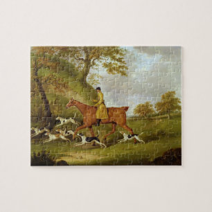 Puzzle Chasseur et chiens, 1809 (huile sur la toile)