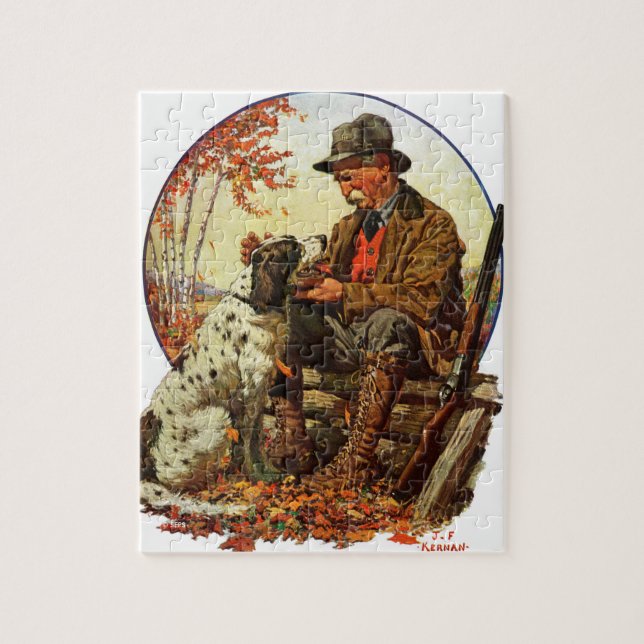 Puzzle Chasseur et espagnol (Vertical)