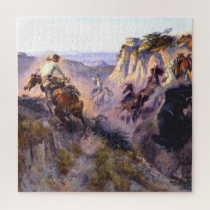 Puzzle « Chasseurs de chevaux sauvages » par Charles M Ru
