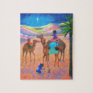 Puzzle Chat amusant Noël Camel Mages Hommes sages Créatio