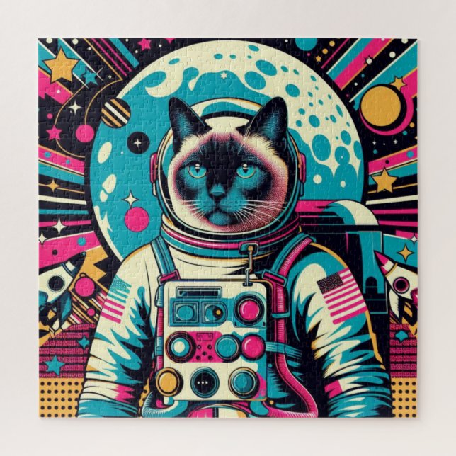 PUZZLE CHAT-ASTRONAUT 8 SIAMESE (Vertical)