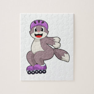 Puzzle Chat avec roulettes