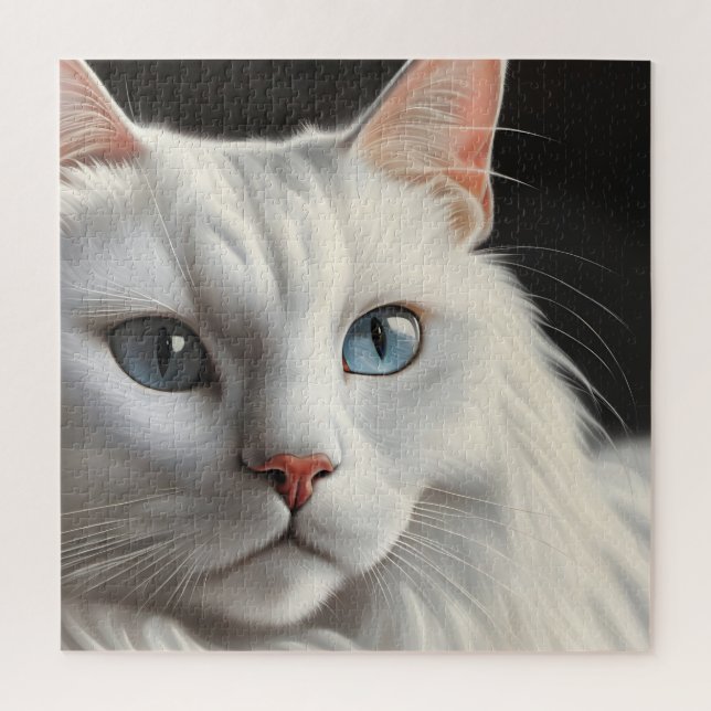 Puzzle Chat blanc (Vertical)