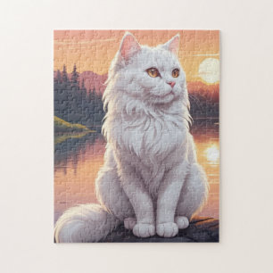 Puzzle Chat blanc persan