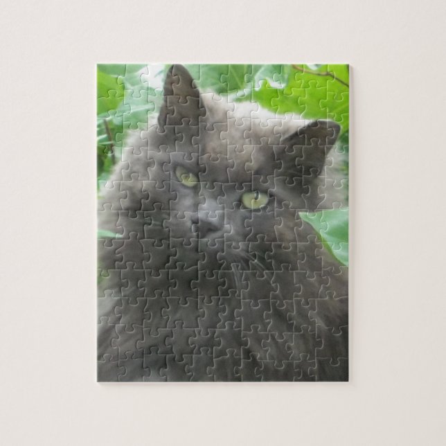 Puzzle Chat bleu russe gris-long (Vertical)