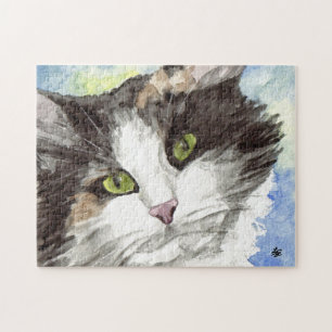 Puzzle Chat calicot noir et blanc