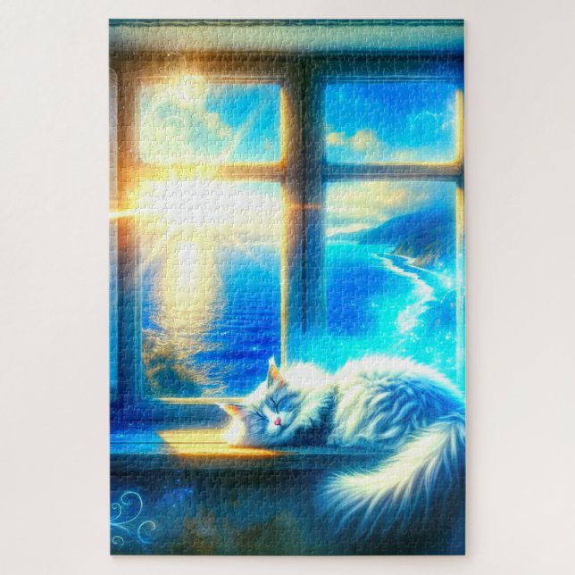 Puzzle Chat couché (Vertical)