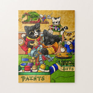 Puzzle Chat de chevalier miniature modèle de peinture cha